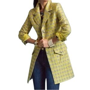 CAbi Mustard Houndstooth Blazer
